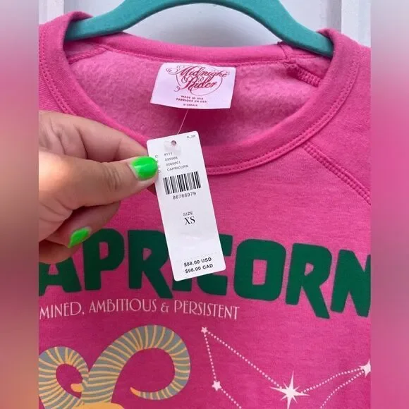 Anthropologie Midnight Rider Carolita Zodiac Capricorn Sweatshirt NWT - Picture 4 of 7